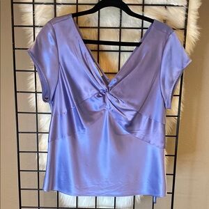 Lavender Satin Women's Top